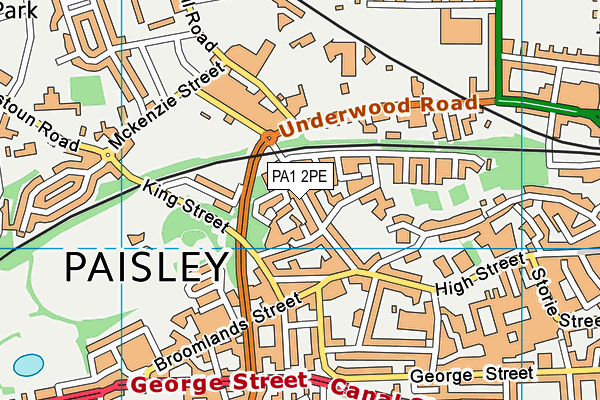 PA1 2PE map - OS VectorMap District (Ordnance Survey) PA1 2PE map - OS VectorMap District (Ordnance Survey)