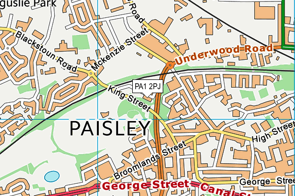 PA1 2PJ map - OS VectorMap District (Ordnance Survey) PA1 2PJ map - OS VectorMap District (Ordnance Survey)