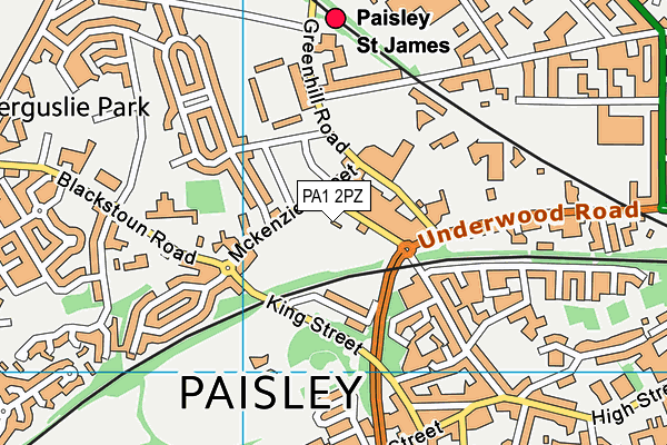 PA1 2PZ map - OS VectorMap District (Ordnance Survey) PA1 2PZ map - OS VectorMap District (Ordnance Survey)