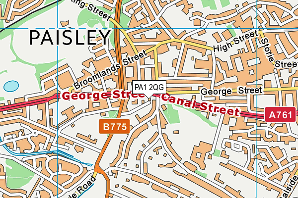 PA1 2QG map - OS VectorMap District (Ordnance Survey)