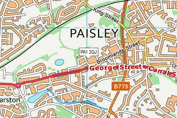PA1 2QJ map - OS VectorMap District (Ordnance Survey) PA1 2QJ map - OS VectorMap District (Ordnance Survey)