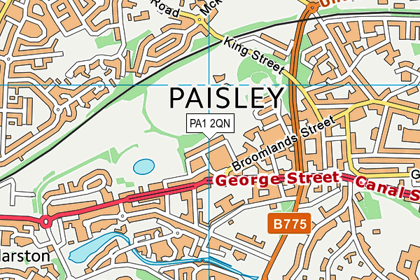PA1 2QN map - OS VectorMap District (Ordnance Survey)
