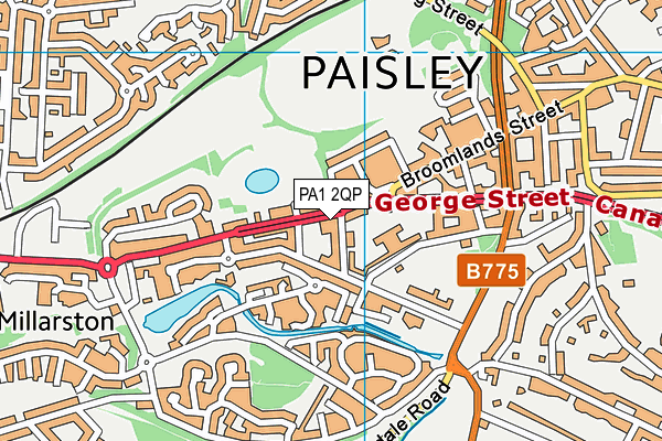 PA1 2QP map - OS VectorMap District (Ordnance Survey) PA1 2QP map - OS VectorMap District (Ordnance Survey)