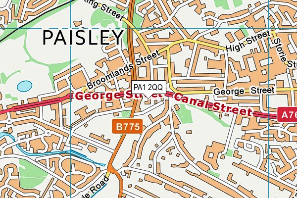 PA1 2QQ map - OS VectorMap District (Ordnance Survey)
