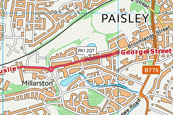 PA1 2QT map - OS VectorMap District (Ordnance Survey) PA1 2QT map - OS VectorMap District (Ordnance Survey)