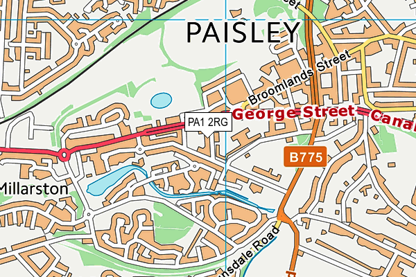 PA1 2RG map - OS VectorMap District (Ordnance Survey) PA1 2RG map - OS VectorMap District (Ordnance Survey)