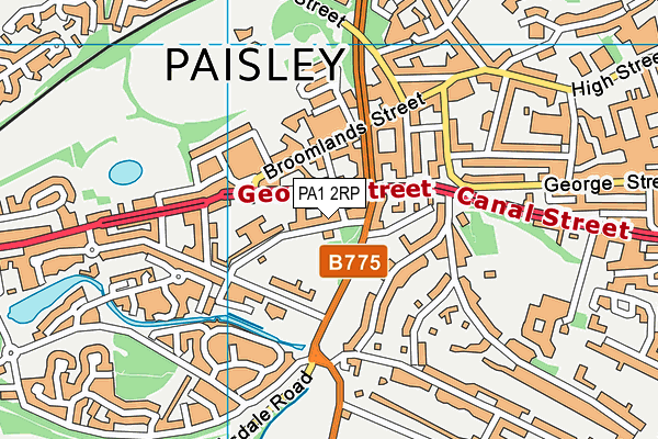 PA1 2RP map - OS VectorMap District (Ordnance Survey) PA1 2RP map - OS VectorMap District (Ordnance Survey)