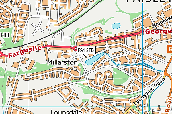 PA1 2TB map - OS VectorMap District (Ordnance Survey) PA1 2TB map - OS VectorMap District (Ordnance Survey)