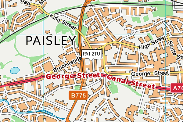 PA1 2TU map - OS VectorMap District (Ordnance Survey) PA1 2TU map - OS VectorMap District (Ordnance Survey)