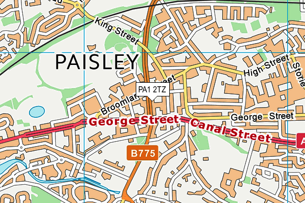 PA1 2TZ map - OS VectorMap District (Ordnance Survey) PA1 2TZ map - OS VectorMap District (Ordnance Survey)