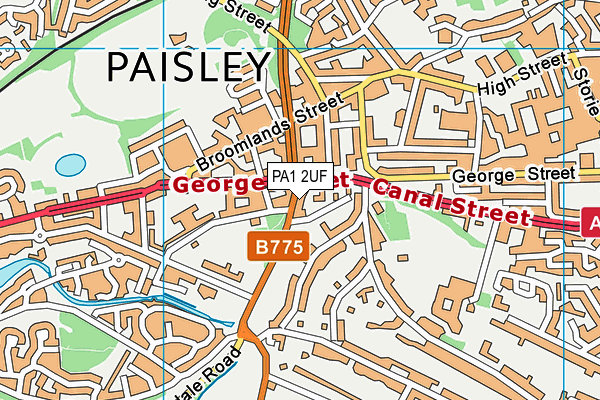 PA1 2UF map - OS VectorMap District (Ordnance Survey) PA1 2UF map - OS VectorMap District (Ordnance Survey)