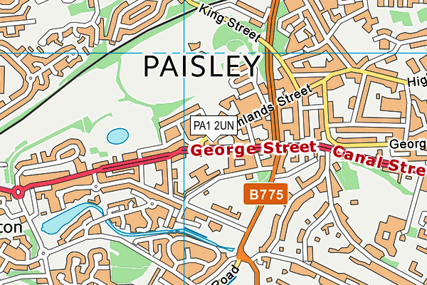 PA1 2UN map - OS VectorMap District (Ordnance Survey)