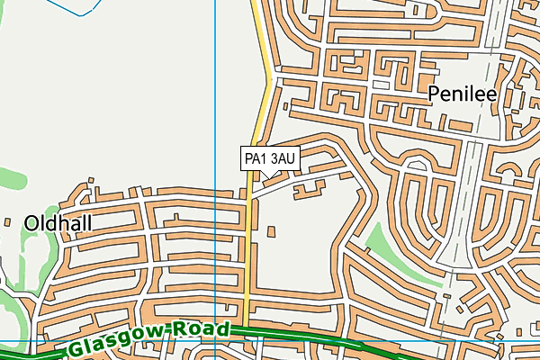 PA1 3AU map - OS VectorMap District (Ordnance Survey) PA1 3AU map - OS VectorMap District (Ordnance Survey)