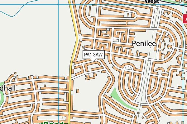PA1 3AW map - OS VectorMap District (Ordnance Survey) PA1 3AW map - OS VectorMap District (Ordnance Survey)