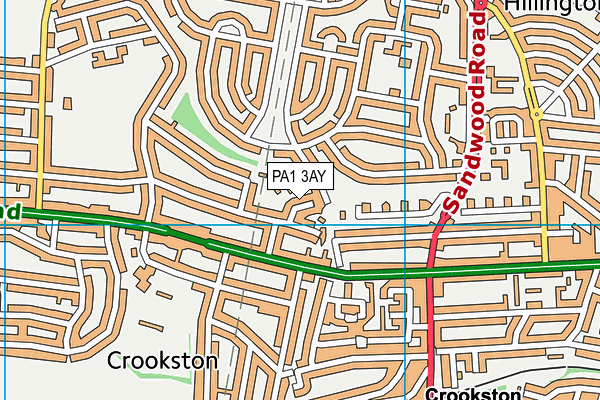 PA1 3AY map - OS VectorMap District (Ordnance Survey) PA1 3AY map - OS VectorMap District (Ordnance Survey)