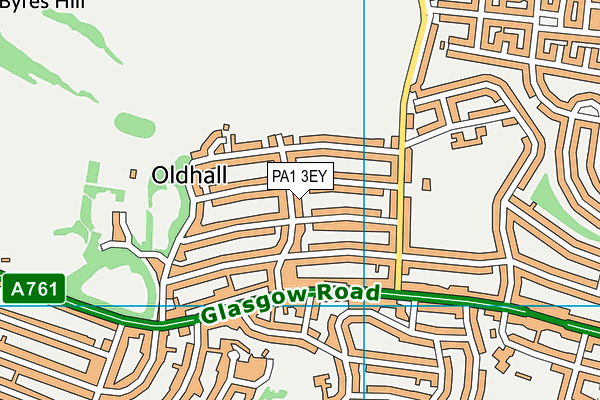 PA1 3EY map - OS VectorMap District (Ordnance Survey) PA1 3EY map - OS VectorMap District (Ordnance Survey)