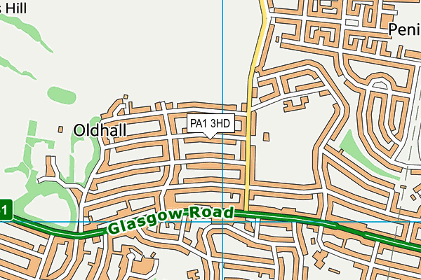 PA1 3HD map - OS VectorMap District (Ordnance Survey) PA1 3HD map - OS VectorMap District (Ordnance Survey)