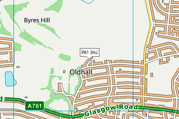 PA1 3HJ map - OS VectorMap District (Ordnance Survey) PA1 3HJ map - OS VectorMap District (Ordnance Survey)