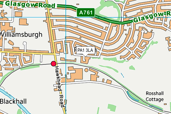 PA1 3LA map - OS VectorMap District (Ordnance Survey) PA1 3LA map - OS VectorMap District (Ordnance Survey)