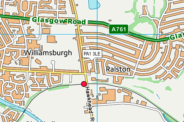 PA1 3LE map - OS VectorMap District (Ordnance Survey) PA1 3LE map - OS VectorMap District (Ordnance Survey)
