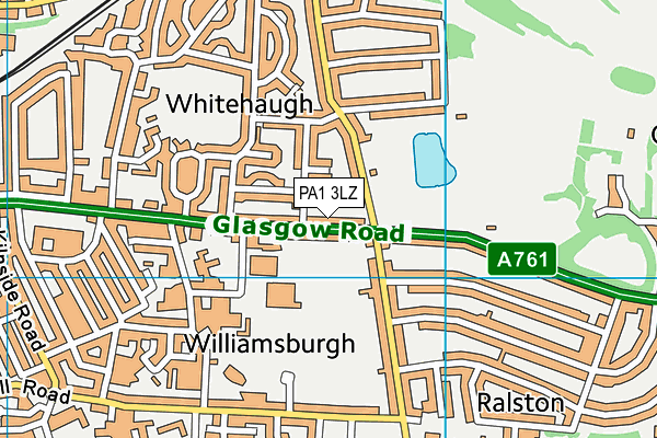 PA1 3LZ map - OS VectorMap District (Ordnance Survey)