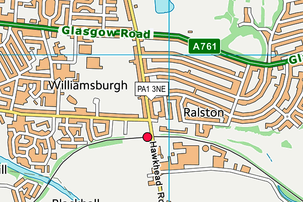PA1 3NE map - OS VectorMap District (Ordnance Survey) PA1 3NE map - OS VectorMap District (Ordnance Survey)