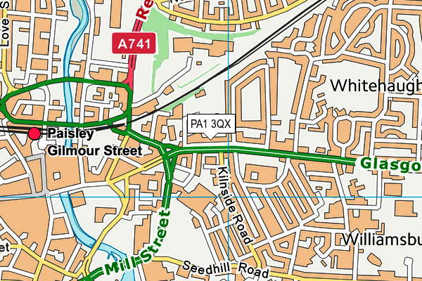 PA1 3QX map - OS VectorMap District (Ordnance Survey) PA1 3QX map - OS VectorMap District (Ordnance Survey)