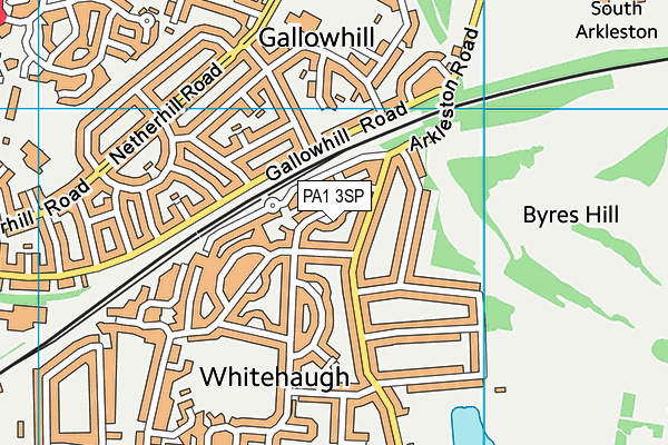 PA1 3SP map - OS VectorMap District (Ordnance Survey)