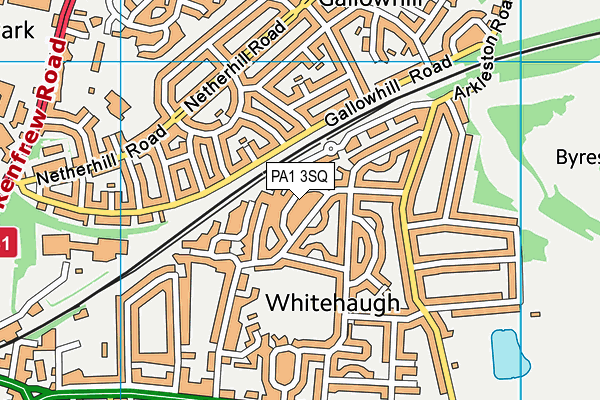 PA1 3SQ map - OS VectorMap District (Ordnance Survey) PA1 3SQ map - OS VectorMap District (Ordnance Survey)