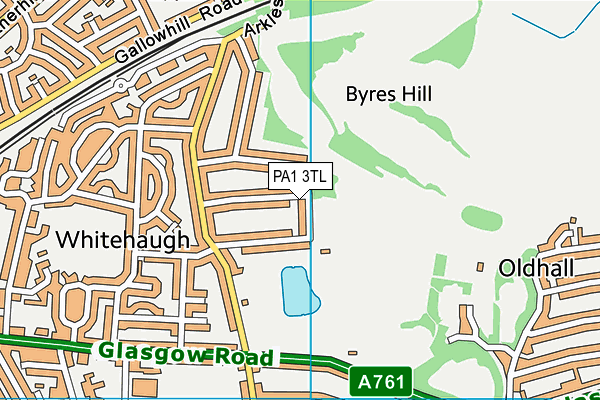 PA1 3TL map - OS VectorMap District (Ordnance Survey)