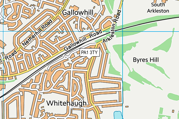 PA1 3TY map - OS VectorMap District (Ordnance Survey) PA1 3TY map - OS VectorMap District (Ordnance Survey)