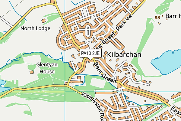 PA10 2JE map - OS VectorMap District (Ordnance Survey) PA10 2JE map - OS VectorMap District (Ordnance Survey)