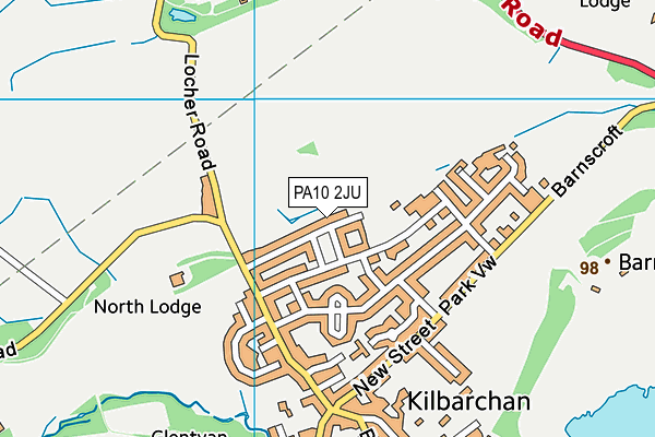 PA10 2JU map - OS VectorMap District (Ordnance Survey) PA10 2JU map - OS VectorMap District (Ordnance Survey)