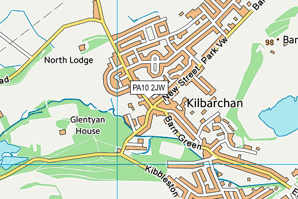 PA10 2JW map - OS VectorMap District (Ordnance Survey) PA10 2JW map - OS VectorMap District (Ordnance Survey)