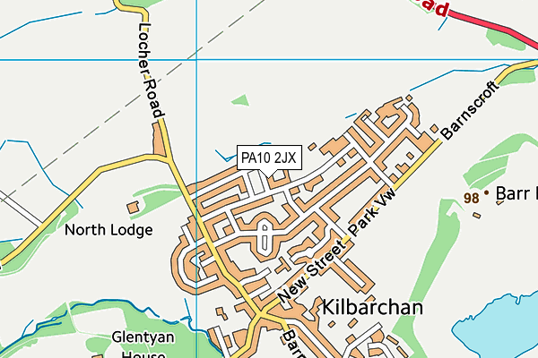 PA10 2JX map - OS VectorMap District (Ordnance Survey) PA10 2JX map - OS VectorMap District (Ordnance Survey)