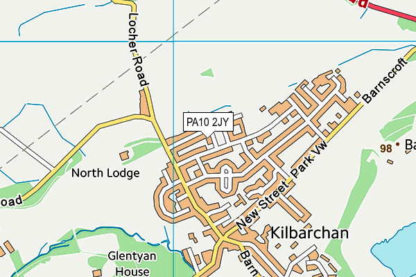 PA10 2JY map - OS VectorMap District (Ordnance Survey) PA10 2JY map - OS VectorMap District (Ordnance Survey)