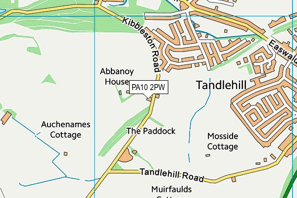 PA10 2PW map - OS VectorMap District (Ordnance Survey)