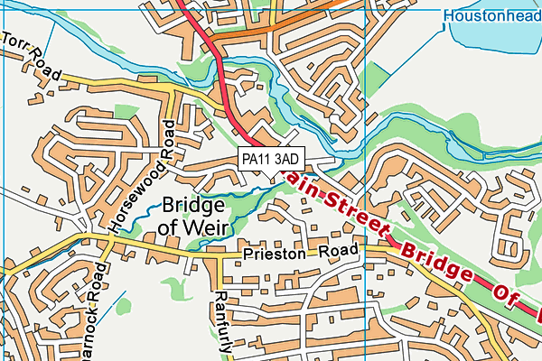 PA11 3AD map - OS VectorMap District (Ordnance Survey) PA11 3AD map - OS VectorMap District (Ordnance Survey)