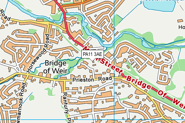 PA11 3AE map - OS VectorMap District (Ordnance Survey) PA11 3AE map - OS VectorMap District (Ordnance Survey)