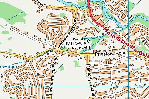 PA11 3AW map - OS VectorMap District (Ordnance Survey) PA11 3AW map - OS VectorMap District (Ordnance Survey)