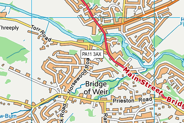 PA11 3AX map - OS VectorMap District (Ordnance Survey) PA11 3AX map - OS VectorMap District (Ordnance Survey)
