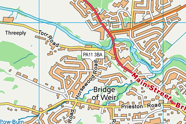 PA11 3BA map - OS VectorMap District (Ordnance Survey) PA11 3BA map - OS VectorMap District (Ordnance Survey)