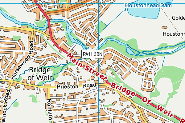 PA11 3BN map - OS VectorMap District (Ordnance Survey) PA11 3BN map - OS VectorMap District (Ordnance Survey)