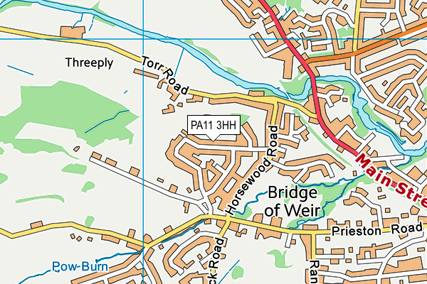 PA11 3HH map - OS VectorMap District (Ordnance Survey)