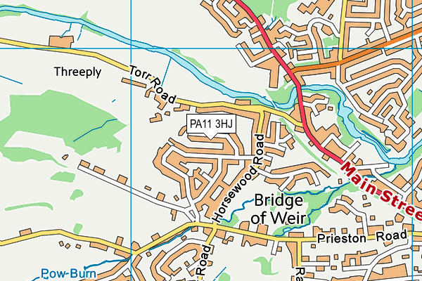 PA11 3HJ map - OS VectorMap District (Ordnance Survey) PA11 3HJ map - OS VectorMap District (Ordnance Survey)