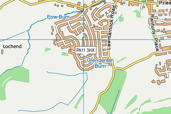 PA11 3HX map - OS VectorMap District (Ordnance Survey) PA11 3HX map - OS VectorMap District (Ordnance Survey)