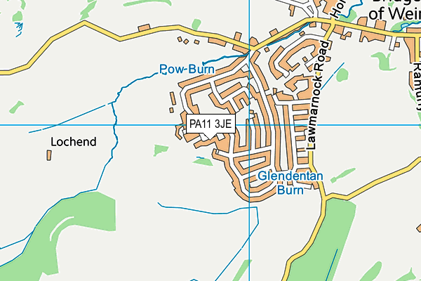 PA11 3JE map - OS VectorMap District (Ordnance Survey) PA11 3JE map - OS VectorMap District (Ordnance Survey)