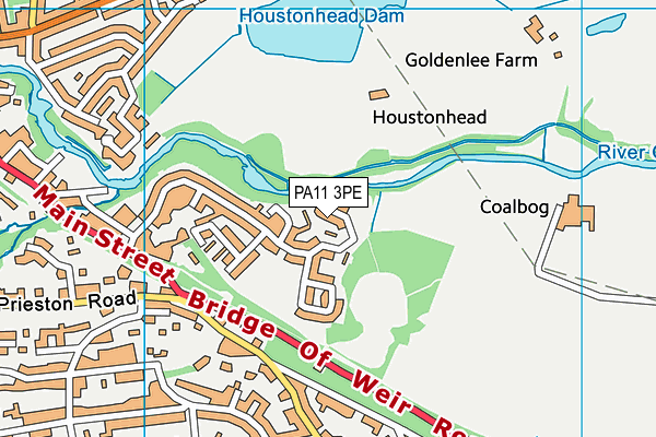 PA11 3PE map - OS VectorMap District (Ordnance Survey) PA11 3PE map - OS VectorMap District (Ordnance Survey)