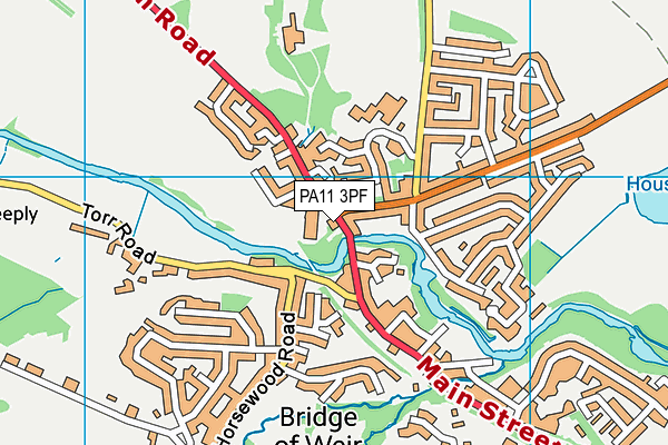 PA11 3PF map - OS VectorMap District (Ordnance Survey) PA11 3PF map - OS VectorMap District (Ordnance Survey)