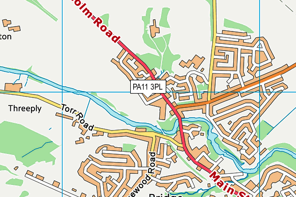 PA11 3PL map - OS VectorMap District (Ordnance Survey) PA11 3PL map - OS VectorMap District (Ordnance Survey)